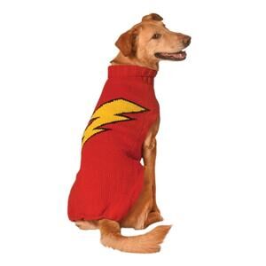NEW CHILLY DOGS lightning bolt dog sweater in red